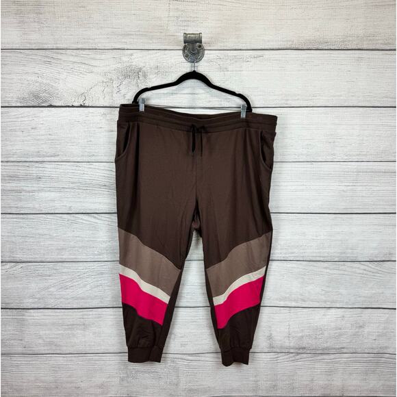 Torrid Plus Size Brown Pink Drawstring Active Soft Joggers Size 4X - Picture 1 of 9